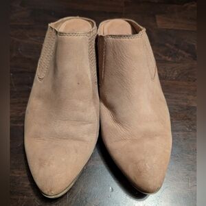 Frye Rowen Gore Western Slip-on Mule, Tan Suede, Women's 8.5